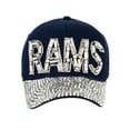 thumbnail image 2 of Top Headwear Rams Rhinestone Gem Studded Baseball Cap - Navy, 2 of 4