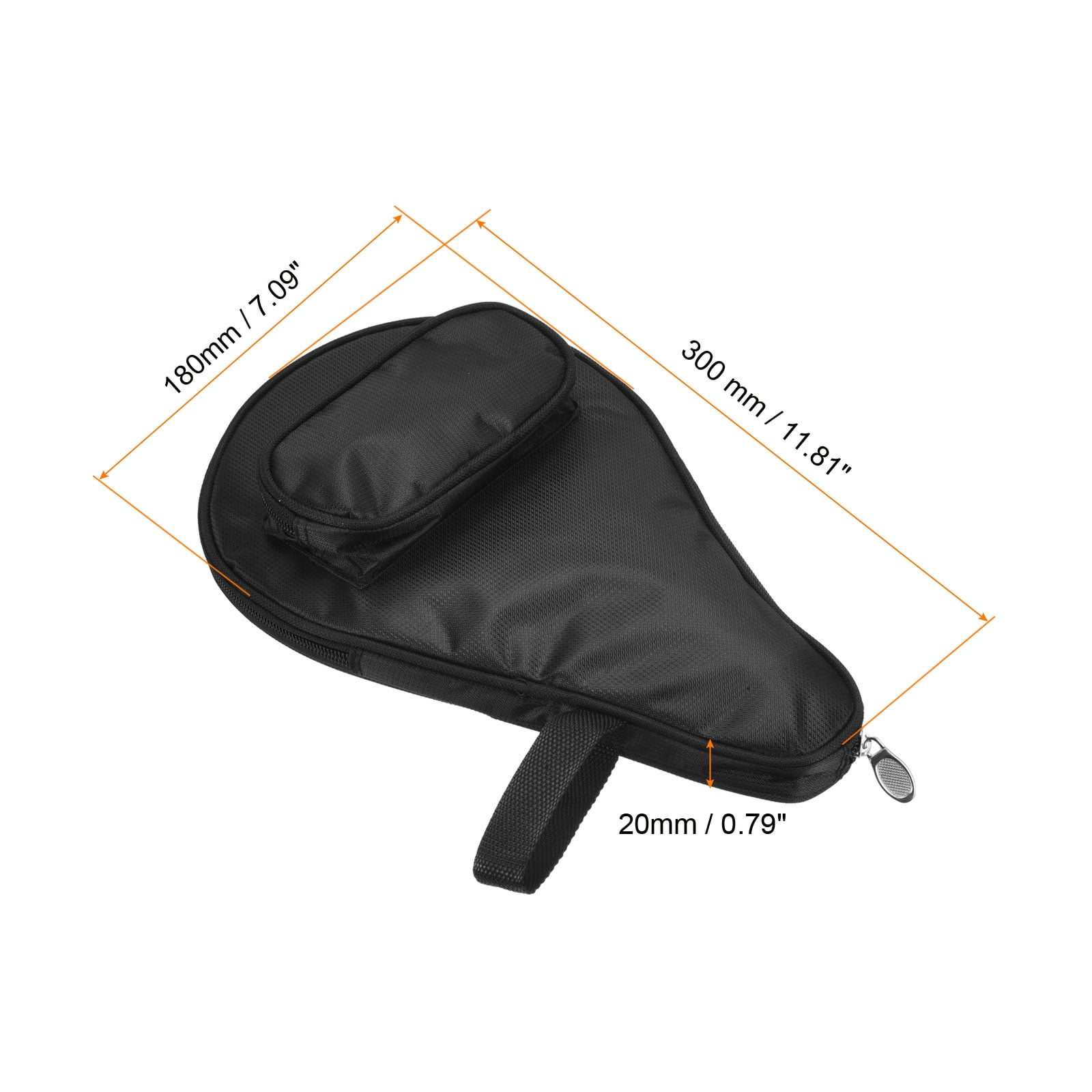 Table Tennis Racket Case Ping Pong Paddle Case Soft Cover Container Bag Gourd Shape for Sports, Black 2 Pack