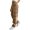 Z2-Brown, variant on Women Solid Color Cargo Pants, Elastic Waist Workwear Trousers with Pockets for Outdoor Casual Daily Wear with Practical Utility Pocket Deta