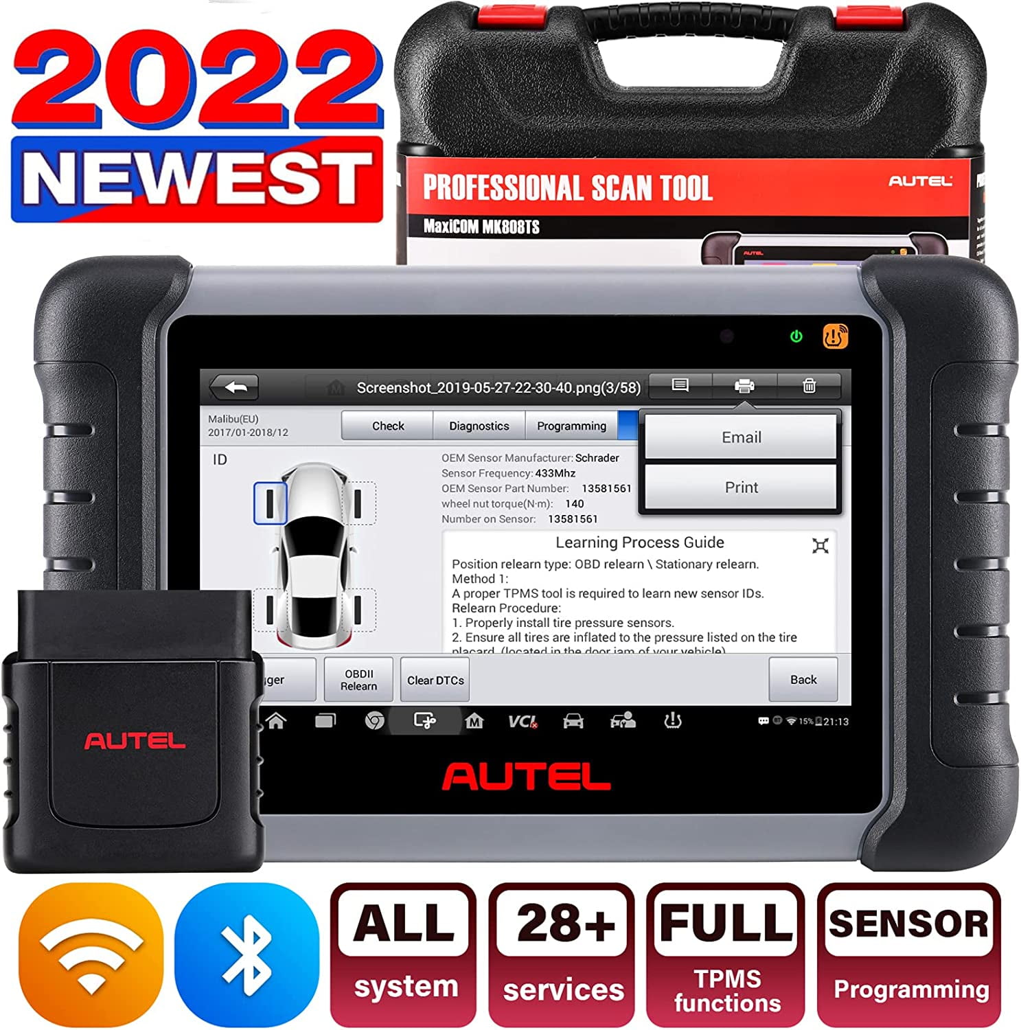 Autel AP200 MK808TS Auto Diagnostic Tool OBD2 Scanner TPMS Program Updated MK808 