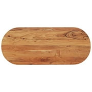 Table Top 120x50x3.8 cm Oval Solid Wood Acacia