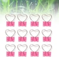 thumbnail image 3 of SHISUYAN 12pcs Metal Heart-Shaped Handle Binder Clips for Home Use Decorate Notes Pink, 3 of 8