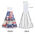 thumbnail image 3 of Haosy 2 Pack Kitchen Wash Cloths with Hanging Loops Absorbent Absorbent Quick Drying Hand Towels, Gnomes with Usa Flag, 3 of 7