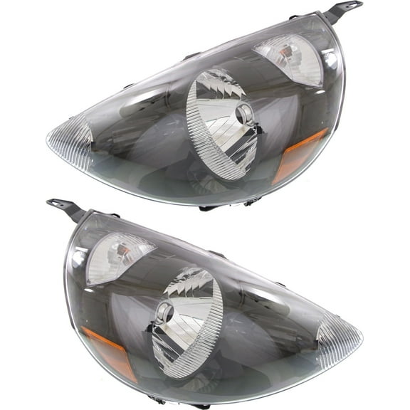Garage-Pro Driver and Passenger Side Headlight for Honda Fit 2007-2008 Halogen With bulb(s) Replaces# 33101SLNA01ZC-PFM 33151SLNA01ZC-PFM