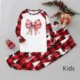 thumbnail image 5 of Odeerbi Christmas Pajamas for Family Holiday Long Sleeve Family Christmas Pajamas Matching Sets Kids Casual Printed Top with Bottom Outfits Home Wear Sleepwear Family Matching PJs Set Red, 5 of 6