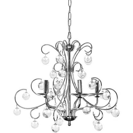 wellyer inc apollo 5 light crystal chandelier walmart com