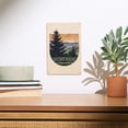 thumbnail image 2 of Great Smoky Mountains National Park, Lithograph National Park Series, Contour Birch Wood Wall Sign (6x9 Rustic Home Decor, Ready to Hang Art), 2 of 5