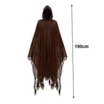 thumbnail image 3 of choiix Hooded Grim Reaper Cloak and Robe Set with Full Length Cape Medieval Horror Hooded Gown and Cape Outfit with Drawstring Hood Halloween Cosplay Dress and Robe, 3 of 5