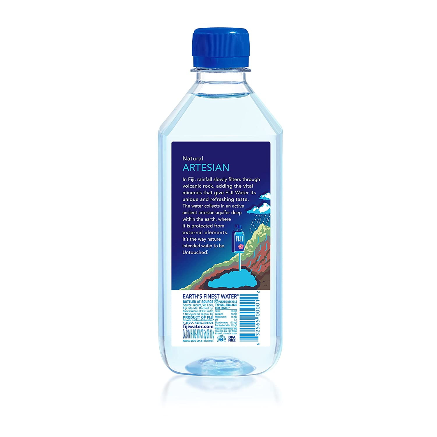 FIJI Natural Artesian Water, 16.9 Fl Oz Bottle (Pack of 24) - 1