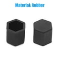 thumbnail image 5 of Unique Bargains 20pcs 15mm Rubber Car Wheel Tire Tyre Nut Screw Cover Caps Hub Protector Black, 5 of 6