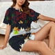 thumbnail image 4 of Fotbe Merry Christmas Elk Conjunto de Pijama Estampado para Mujer, 2 Piezas, Ropa de Dormir con Camiseta de Manga Corta y Shorts Suaves-Large, 4 of 6