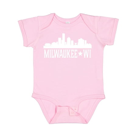 

Inktastic Milwaukee Wisconsin Skyline WI Cities Gift Baby Boy or Baby Girl Bodysuit