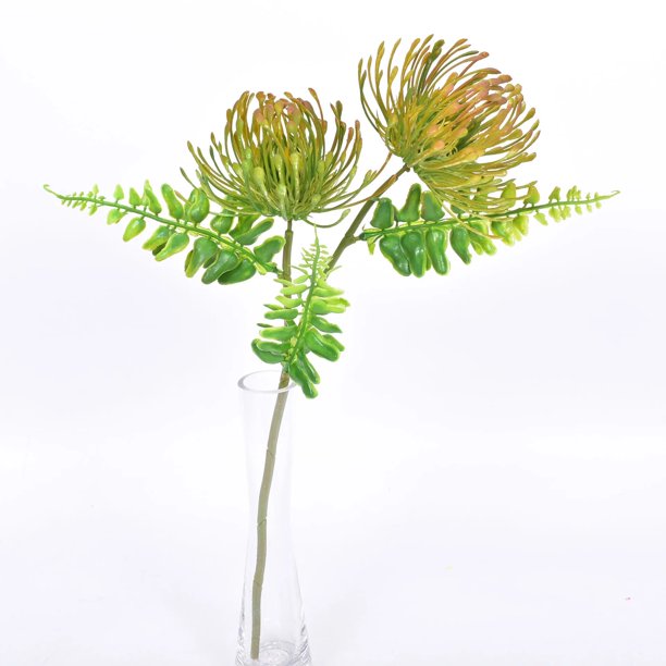Bola de crisantemo Artificial, flor de Leucospermum, ramo de tallo, Hortensia de plástico para arreglos de boda, fiesta, decoración de jardín en casa