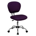 thumbnail image 2 of Flash Furniture Mid-Back Purple Mesh Padded Swivel Task Office Chair with Chrome Base, 2 of 13