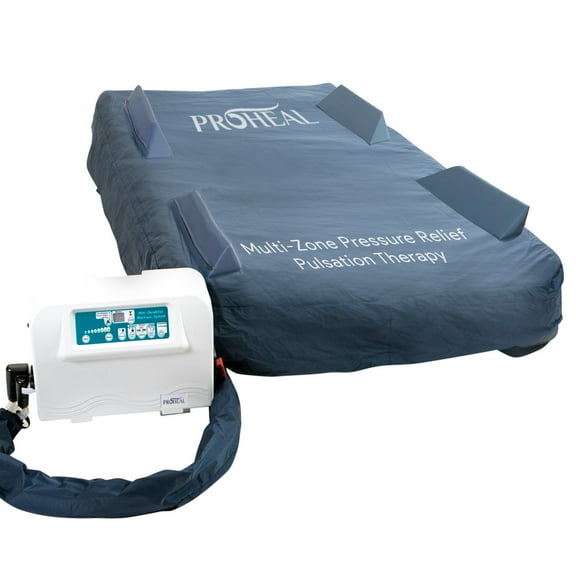 Proheal Bariatric True Low Air Loss Alternating Pressure Air Mattress with Pump & Raised Rails - Stages I-IV - 36” x 80” x 8”/11"