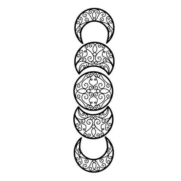 AOOOWER 5Pcs Moon Phases Nordic Wood Wall Hanging Decors for Home Decoration Wall Art