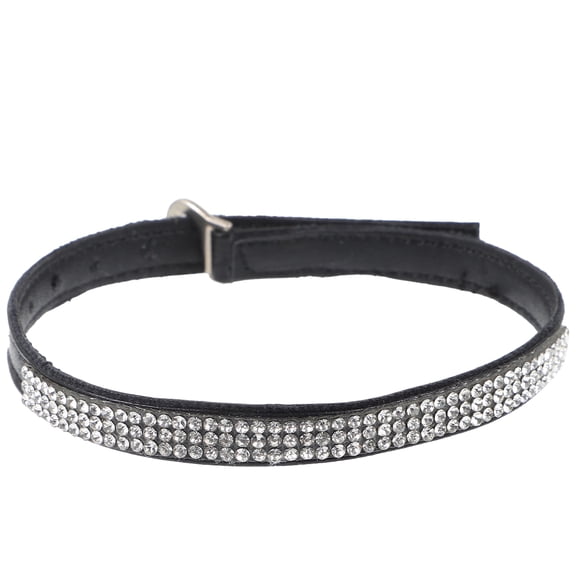 PBPBOX 1Pair Black Buckle Straps for High Heels with Rhinestone Detail