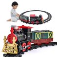 thumbnail image 2 of Jouet de Train de Noël pour Enfants Ensemble de Rails Jouet avec Lumière et Son Modèle Rétro de Train à Vapeur de Noël, 2 of 9