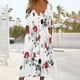 thumbnail image 2 of Vestidos Para Mujer Vestido de Manga Larga Moda Otoño Impresión Causal Cuello en V Botón Vacaciones Bolsillos Vestido Odeerbi ODB172076, 2 of 5