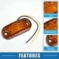 thumbnail image 3 of Unique Bargains Front Rear Side Marker Light 2 LED for Truck Camper Van Lorry RV Plastic Amber (Set of 8), 3 of 7