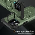 thumbnail image 4 of Dteck for Motorola Moto G 5G 2025 Case, Compatible with MagSafe, with Built-in Camera Ring Stand, Military-Grade Drop Protection Shockproof Phone Cover for Moto G 2025,Armygreen, 4 of 6