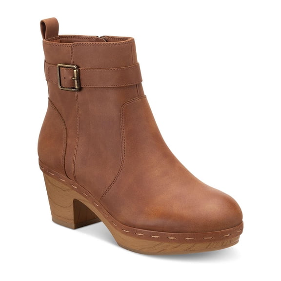 Style & Co. Womens Toryy  Faux Leather Clog Booties