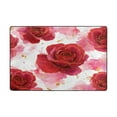 thumbnail image 2 of Area Rugs 36"x24" Indoor Non-Slip Wear Resistant Floor Mats Soft Large Carpets for Living Room Bedroom Home Decor Washable Rug Digital Art Red Roses Pattern, 2 of 7