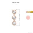 thumbnail image 3 of ANGARA Natural Bezel-Set Three Stone Diamond Necklace in 14K Rose Gold for Women (Size-3.6mm| Color-G| Clarity-VS2) | April Birthstone, Anniversary, Jewelry Gift for Women | Natural Diamond Necklace, 3 of 7