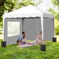 thumbnail image 3 of LAZY BUDDY 10'x10' Canopy Tent Outdoor Pop-Up Canopy W/ 4 Removable Sidewalls Portable Commercial Instant Shelter Gazebo with Carrying Bag for Wedding Picnics Camping - White, 3 of 12