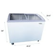 thumbnail image 4 of Premium Levella 7.4 cu. ft. Curved Glass Top Chest Freezer White (PFR740G), 4 of 7