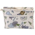 thumbnail image 2 of HURRISE 1pc Exquisite Practical Wood Handle Woven Fabric Storage Bag for Knitting Needles Sewing Tools, Wood Handle Knitting Bag, Knitting Needle Storage, 2 of 7