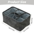 thumbnail image 3 of Soft Corduroy Baby Diaper Caddy for Changing Table, Storage Basket with Dividers Baby Essentials Newborn Essentials Must Haves, Car Organizer for Diapers and Baby Wipes, Baby Shower Gifts, White, 3 of 6