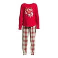 thumbnail image 5 of Holiday Time Girls Long Sleeve Top and Pants Pajama Set, 2-Piece Set, Sizes 4-18 & Plus, 5 of 5