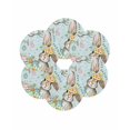 thumbnail image 7 of 13 Inch Round Placemats Set of 6, Turquoise Easter Bunny Non Slip Heat Insulation PP Table Mats, Spring Easter Eggs Floral Wooden Washable Place Mats for Kitchen Dining Party Table Decor, 7 of 7