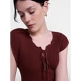 thumbnail image 5 of Scenario Women's Tank Sweater with Short Flutter Sleeves, Lightweight, Sizes XS-XXXL, 5 of 6