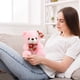 thumbnail image 5 of Fiudx Oso de Peluche Navideño de Rayas Verdes y Blancas con Gorro de Papá Noel, Tela Suave y Acogedora, Adorable Decoración, Regalo Navideño, Versátil para La Hora de Dormir y Fiestas, Tamaño 20 X 25, 5 of 6
