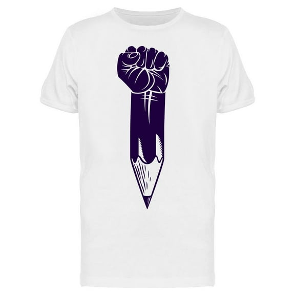 Pencil With A Fist At The Top T-Shirt Men -Image by Shutterstock, Male 3X-Large