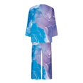 thumbnail image 5 of Puntoco Conjunto de pijama capris de manga larga con cuello redondo y estampado de dos piezas para mujer Puntoco Puntoco-8187, 5 of 5