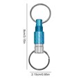 thumbnail image 4 of Llavero Giratorio Liberación Rápida Metal Porta Llaves Coche Desmontable (claro) Azul, 4 of 4