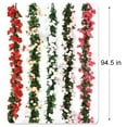 thumbnail image 3 of 94.5 inch Fake Rose Vine Flowers Plants Artificial Flower Hanging Rose Ivy Wedding Party Garden Craft Art Déco,69 Roses, 3 of 6
