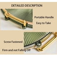 thumbnail image 3 of Acrylic Vanity Tray with Gold Handles, Decorative Serving Tray for Jewelry Comestic Candle Dish Plate, Vanity Counter Bathroom Table Organizer Green (11.8 ''x 1.3” H), 3 of 8