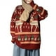 thumbnail image 3 of Suéter navideño para hombre, jersey de punto, informal, holgado, con cuello redondo, estampado 3D, suéter navideño para hombre, 3 of 5