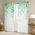thumbnail image 2 of Erosebridal Botanical Leaves Curtains for Living Room, Flower Plant 30%-50% Blackout Curtains Set of 2 (42x90), Leaf Print Decor, 2 of 6