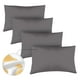 thumbnail image 1 of Amorosa 4 Piezas Fundas de Almohadas Impermeable Protectores de Almohada Suaves y Acogedoras para el Hogar Dormitorio Hotel Gris Estándar-50*80cm, 1 of 6