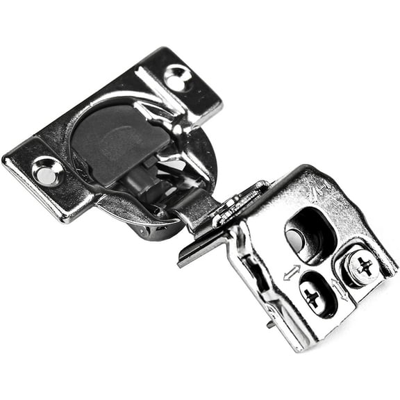 Berta (10 Pieces) 1 1/2 inch Overlay, 90 Degree Restricted Opening Angle, Soft Closing, 6-Ways 3-Cam Adjustment, Concealed Face Frame Kitchen Cabinet Door Hinges with Screws