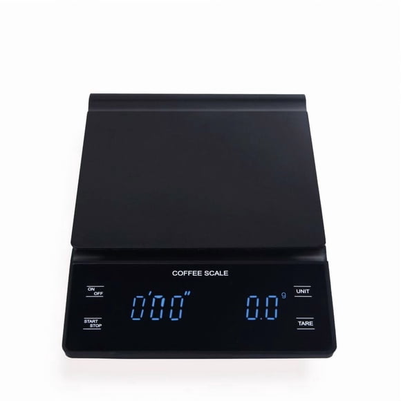 0.1g Digital Coffee Scale with Timer Electronic Scales Food Balance Measuring Weight Kitchen Coffee Scales black