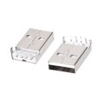 thumbnail image 1 of Unique Bargains 20PCS USB 2.0 Type A Male Socket Connector Jack  Port, 4-Pin DIP 90 Degree Repair Replacement Adapter, 1 of 3