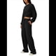 thumbnail image 1 of Conjunto de Chándal de 2 Piezas para Mujer: Sudadera Corta con Parte Delantera y Pantalón Deportivo de Pierna . Conjunto de Estar por Casa. Negro XL, 1 of 8