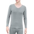 thumbnail image 3 of Gyexs Thermal Underwear for Women - Long Johns for Women Thermal Cotton, Cold Weather Warm Leggings Plus Size Clothes, Grey, Size XXXL, 3 of 7