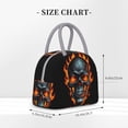 thumbnail image 2 of Disketp Flame Metal Skull Bolsa Térmica para Almuerzo, Lonchera con Abertura Amplia y Gran Capacidad, Organizador Reutilizable para Mujeres, Hombres y Adultos, 2 of 6